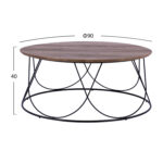 ΤΡΑΠΕΖΑΚΙ ΣΑΛΟΝΙΟΥ ZENA HM8690 MDF TOP ΜΕ ΜΕΤΑΛΛΙΚΟ ΜΑΥΡΟ ΣΚΕΛΕΤΟ Φ90Χ40Υ εκ. - Image 4