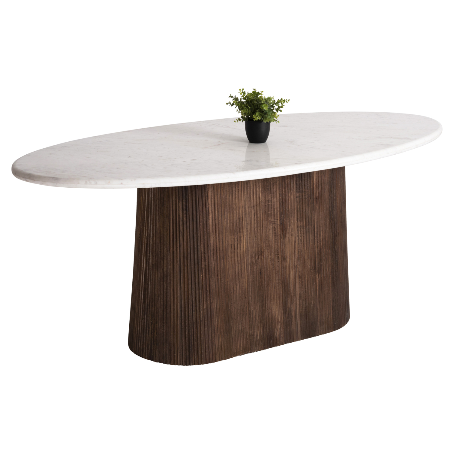 trapezi-trapezarias-obal-fb99715-masif-m ΤΡΑΠΕΖΙ ΤΡΑΠΕΖΑΡΙΑΣ ΟΒΑΛ PURGER HM9715 ΜΑΣΙΦ MANGO-ΛΕΥΚΟ ΜΑΡΜΑΡΟ 180x89x76Υεκ. - Image 1