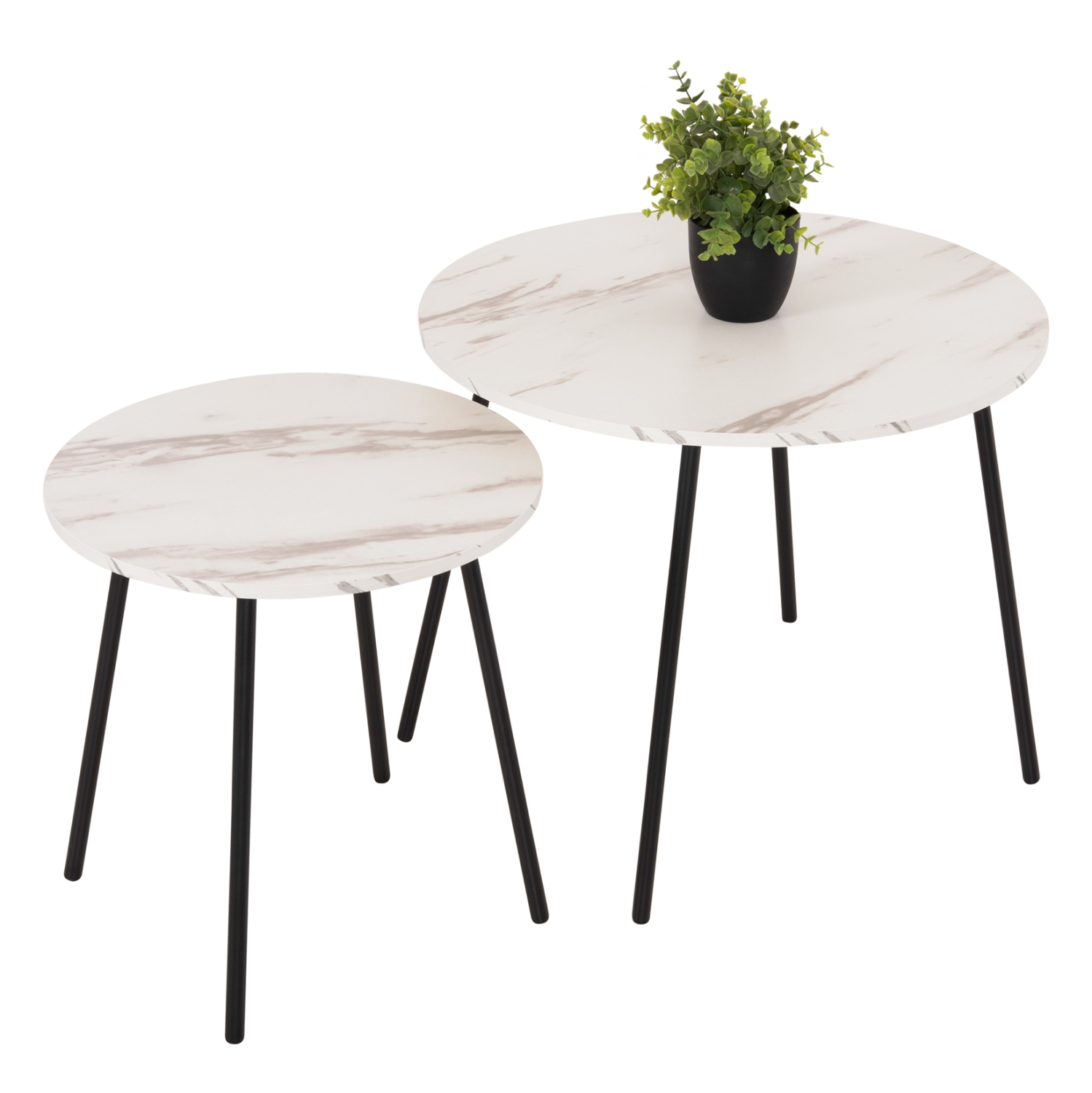 trapezia-salonioy-2tmch-fb9987812-melami ΤΡΑΠΕΖΙΑ ΣΑΛΟΝΙΟΥ 2ΤΜΧ CUPPER HM9878.12 ΜΕΛΑΜΙΝΗ ΛΕΥΚΟ ΜΑΡΜΑΡΟ-ΜΑΥΡΟ ΜΕΤΑΛΛΟ - Image 1