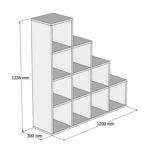 ΒΙΒΛΙΟΘΗΚΗ ΜΕΛΑΜΙΝΗΣ SCALE HM9238.11 ΛΕΥΚΟ 120x30x123,6Υεκ. - Image 3