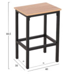 ΣΕΤ ΤΡΑΠΕΖΑΡΙΑ ΜΠΑΡ 5ΤΜΧ BOXY HM9882.01 ΜΑΥΡΟ ΜΕΤΑΛΛΟ-ΜΕΛΑΜΙΝΗ ΣΕ SONAMA - Image 2