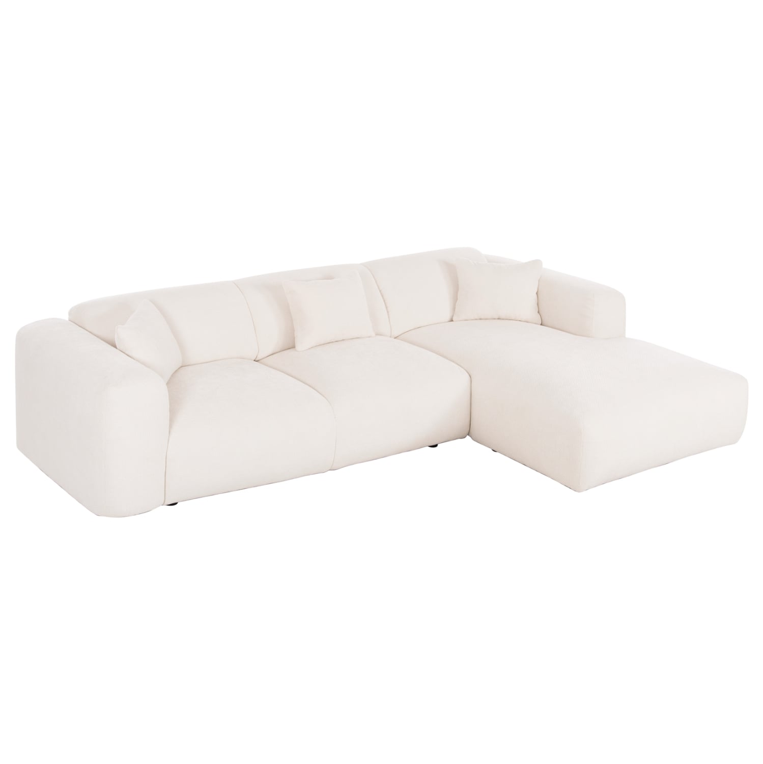 kanapes-gonia-fb9327502r-leyko-yfasma-11 ΚΑΝΑΠΕΣ ΓΩΝΙΑ BRICKEN HM3275.02R ΛΕΥΚΟ ΥΦΑΣΜΑ 110-282x98-160x72Υεκ. - Image 1