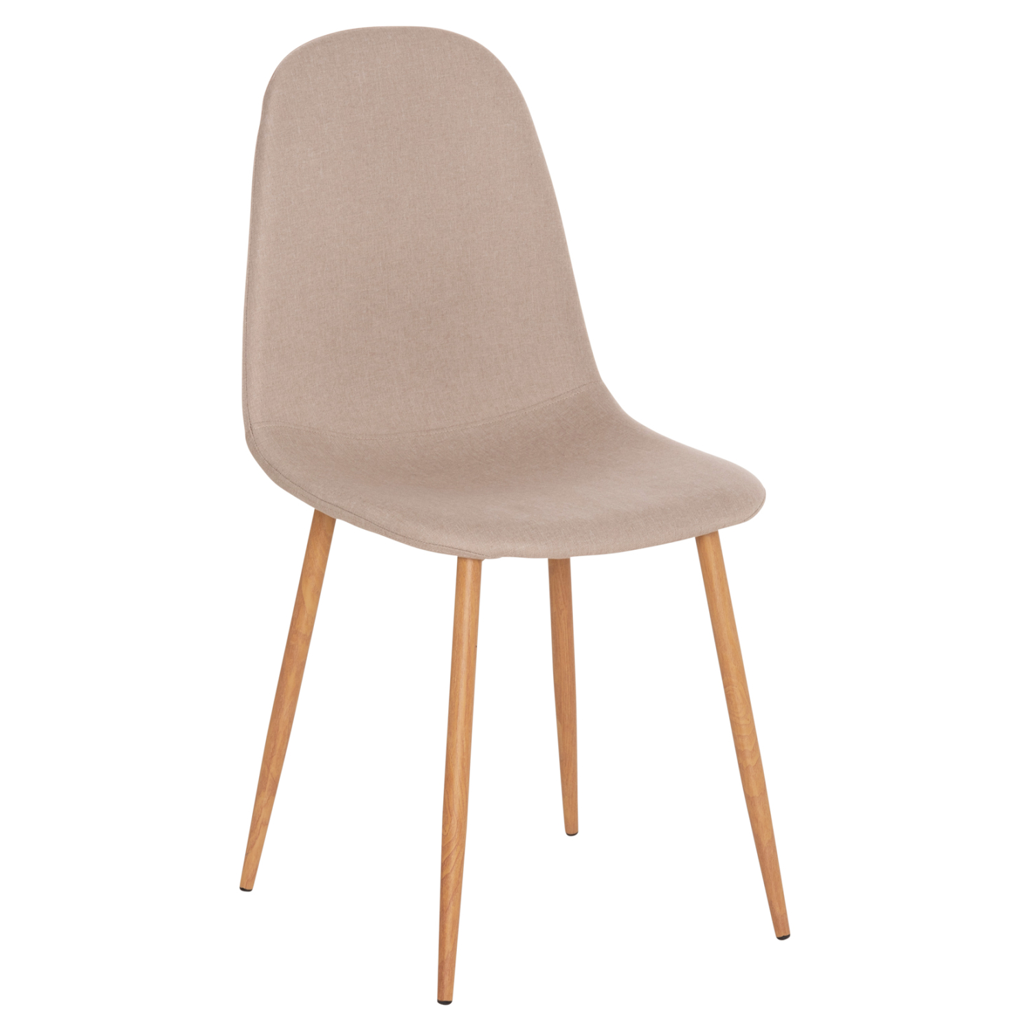 karekla-fb90010007-yfasma-mpez-kai-kafe- ΚΑΡΕΚΛΑ LEONARDO HM00100.07 ΥΦΑΣΜΑ ΜΠΕΖ ΚΑΙ ΜΕΤΑΛΛΙΚΑ ΠΟΔΙΑ 44x48x89Υεκ. - Image 1