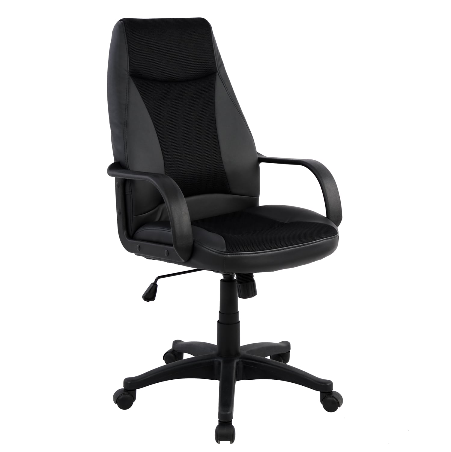 karekla-grafeioy-fb9100101-dieythyntoy-m ΚΑΡΕΚΛΑ ΓΡΑΦΕΙΟΥ GAMING SIVIR HM1001.01 ΜΕ ΜΑΥΡΟ PU 59x 60x115 εκ. - Image 1