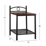 ΚΟΜΟΔΙΝΟ REVEN HM387 ΑΠΟ ΜΕΤΑΛΛΟ ΚΑΙ ΞΥΛΟ RUBBERWOOD 45x35x48-61Y εκ. - Image 3