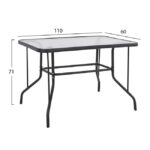ΣΕΤ ΤΡΑΠΕΖΑΡΙΑΣ 5ΤΜΧ ADAM HM21220.01 ΚΑΡΕΚΛΕΣ ΜΕΤΑΛΛΙΚΕΣ & ΤΡΑΠΕΖΙ 110x60 ΓΚΡΙ - Image 3