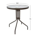 ΣΕΤ ΕΞ.ΧΩΡΟΥ 3ΤΜΧ LIMA HM21038.02 ΤΡΑΠΕΖΙ LIMA & 2 ΠΤΥΣΣΟΜΕΝΕΣ ΚΑΡΕΚΛΕΣ ΚΑΦΕ - Image 2