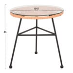 ΣΕΤ ΕΞΩΤΕΡΙΚΟΥ ΧΩΡΟΥ 3ΤΜΧ ALLEGRA HM21047.11 ΜΠΕΖ ΣΥΝΘ.RATTAN-ΜΕΤΑΛΛΟ ΣΕ ΜΑΥΡΟ - Image 2