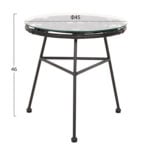 ΣΕΤ ΕΞΩΤΕΡΙΚΟΥ ΧΩΡΟΥ 3ΤΜΧ ALLEGRA HM21047.12 ΜΑΥΡΟ ΣΥΝΘ.RATTAN & ΜΕΤΑΛΛΟ - Image 2