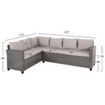ΣΕΤ ΣΑΛΟΝΙ ΓΩΝΙΑ & ΤΡΑΠΕΖΙ CARSON HM6078.01 ΓΚΡΙ ΣΥΝΘ.RATTAN-ΜΑΞΙΛΑΡΙΑ - Image 3