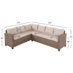 ΣΕΤ ΣΑΛΟΝΙ ΓΩΝΙΑ & ΤΡΑΠΕΖΙ CARSON HM6078.02 ΜΟΚΑ ΣΥΝΘ.RATTAN-ΜΑΞΙΛΑΡΙΑ - Image 3