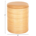 ΣΚΑΜΠΟ MITCH HM9886 ΦΥΣΙΚΟ RATTAN-ΚΑΘΙΣΜΑ ΑΠΟ PU ΜΠΕΖ Φ37x47Υεκ. - Image 2