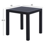 ΤΡΑΠΕΖΙ ΑΛΟΥΜΙΝΙΟΥ QIANA HM5402.02 ΓΚΡΙ 45x45x45,5Υ εκ. - Image 3