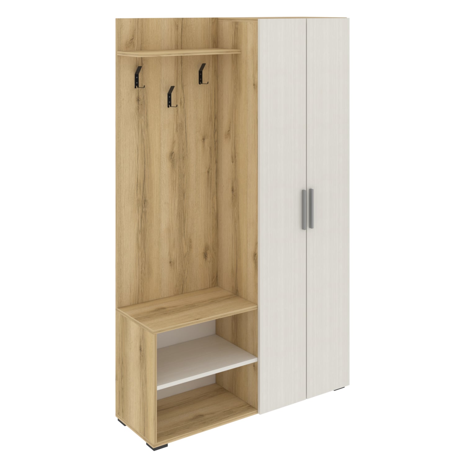 epiplo-eisodoy-fb918192-melamini-se-fysi ΕΠΙΠΛΟ ΕΙΣΟΔΟΥ BOW HM18192 ΜΕΛΑΜΙΝΗ ΣΕ ΦΥΣΙΚΟ ΚΑΙ ΕΚΡΟΥ 110x37x184Υεκ. - Image 1