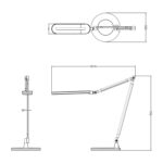 ΦΩΤΙΣΤΙΚΟ ΓΡΑΦΕΙΟΥ LED BLAIN PRO HM4462.02 ΜΑΥΡΟ-ΓΚΡΙ ABS 57,4x51,1Υεκ. - Image 2