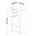 ΣΥΡΤΑΡΙΕΡΑ SANI HM18198.03 ΜΕΛΑΜΙΝΗ SONAMA-ΛΕΥΚΑ ΣΥΡΤΑΡΙΑ P.E. 45,5x30x92Υ - Image 2
