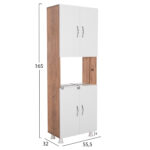 ΕΠΙΠΛΟ ΚΟΥΖΙΝΑΣ/ΝΤΟΥΛΑΠΙ RAD HM18196.04 ΜΕΛΑΜΙΝΗ ΦΥΣΙΚΟ-ΛΕΥΚΟ 55,5x32x165Υεκ. - Image 2