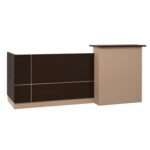 ΓΡΑΦΕΙΟ ΥΠΟΔΟΧΗΣ DALTON HM2068.01 ΜΕΛΑΜΙΝΗ ΣΕ WENGE-ΜΠΕΖ 240x80x106Υεκ. - Image 4