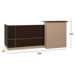ΓΡΑΦΕΙΟ ΥΠΟΔΟΧΗΣ DALTON HM2068.01 ΜΕΛΑΜΙΝΗ ΣΕ WENGE-ΜΠΕΖ 240x80x106Υεκ. - Image 5