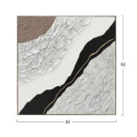 ΠΙΝΑΚΑΣ ΤΟΙΧΟΥ ABSTRACT (ΤΕΤΡΑΓΩΝΟΣ) HM4553.01 ΜΕ ΚΟΡΝΙΖΑ ΜΠΕΖ-ΚΑΜΒΑΣ 82x4.5x82Υεκ - Image 2