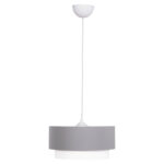 ΦΩΤΙΣΤΙΚΟ ΟΡΟΦΗΣ ΚΥΛΙΝΔΡΙΚΟ KRIKS HM4706.01 PVC ΣΕ ΛΕΥΚΟ-ΓΚΡΙ Φ30x70Υεκ.