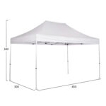 GAZEBO ΕΠΑΓΓΕΛΜΑΤΙΚΟ ΒΑΡΕΩΣ ΤΥΠΟΥ CRESSEN HM6306 ΠΤΥΣΣΟΜΕΝΟ ΑΛΟΥΜΙΝΙΟΥ 3x4,5x3,4Y - Image 2