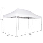 GAZEBO ΕΠΑΓΓΕΛΜΑΤΙΚΟ ΒΑΡΕΩΣ ΤΥΠΟΥ CRESSEN HM6307 ΠΤΥΣΣΟΜΕΝΟ ΑΛΟΥΜΙΝΙΟΥ 3x6x3,4Y - Image 2