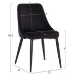 ΚΑΡΕΚΛΑ SERENITY HM8527.14 ΒΕΛΟΥΔΟ ΜΑΥΡΟ ΜΕ ΜΑΥΡΑ ΜΕΤΑΛΛΙΚΑ ΠΟΔΙΑ 51x54x83,5Υεκ. - Image 2