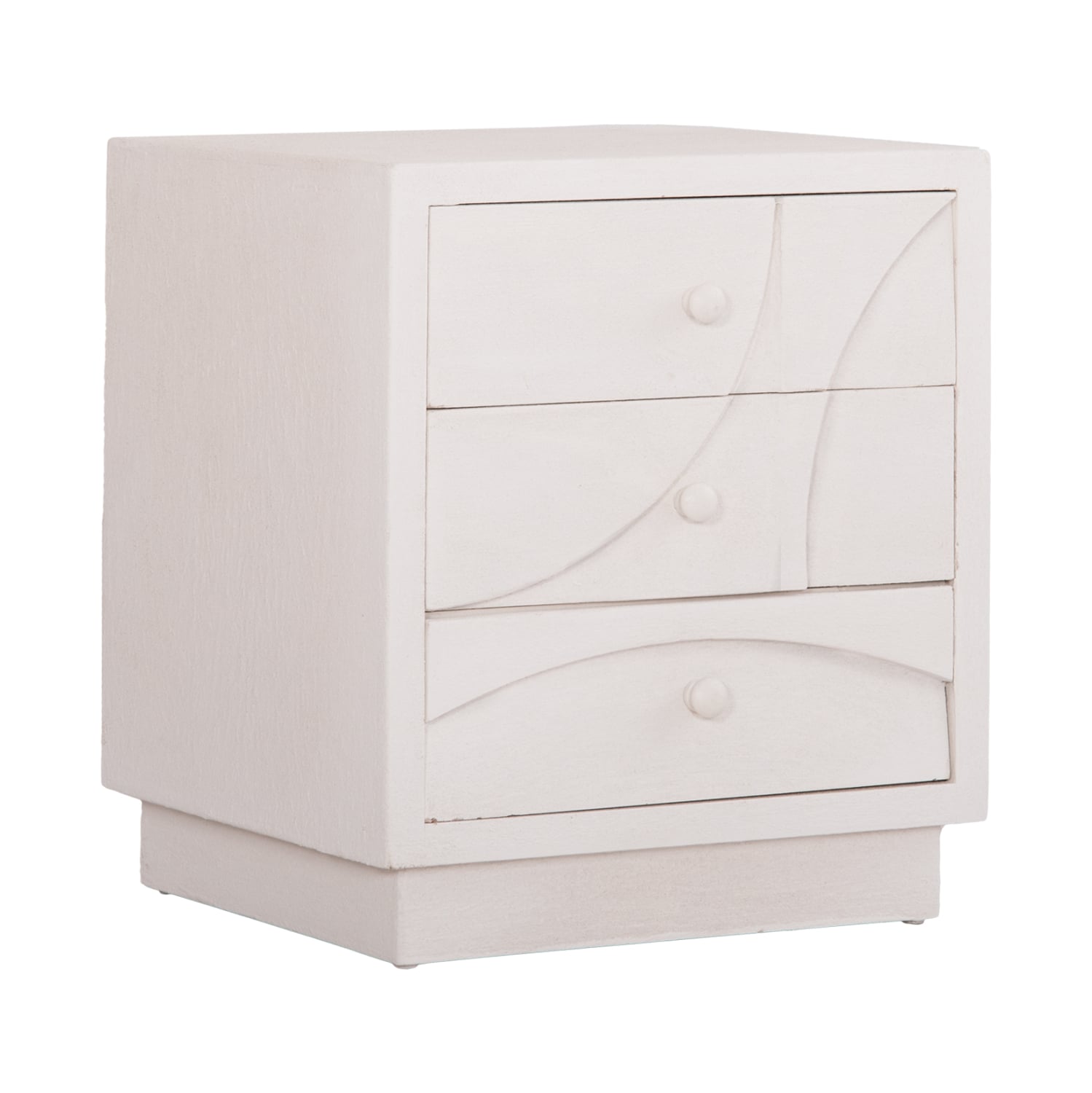 komodino-fb918047-mdf-se-ypoleyko-chroma ΚΟΜΟΔΙΝΟ ΣΕΙΡΑ SANTORINI HM18047 MDF ΣΕ ΥΠΟΛΕΥΚΟ ΧΡΩΜΑ-3 ΣΥΡΤΑΡIA 48x38x55,5Υεκ. - Image 1