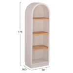 ΡΑΦΙΕΡΑ ΣΕΙΡΑ SANTORINI HM18045 MDF ΥΠΟΛΕΥΚΟ-ΡΑΦΙΑ ΞΥΛΟ ΕΛΑΤΟΥ ΦΥΣΙΚΟ 60x38,5x179Υεκ. - Image 2