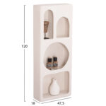 ΡΑΦΙΕΡΑ ΤΟΙΧΟΥ ΣΕΙΡΑ SANTORINI HM18069 MDF ΣΕ ΥΠΟΛΕΥΚΟ ΧΡΩΜΑ 47,5x18x120Υεκ. - Image 2