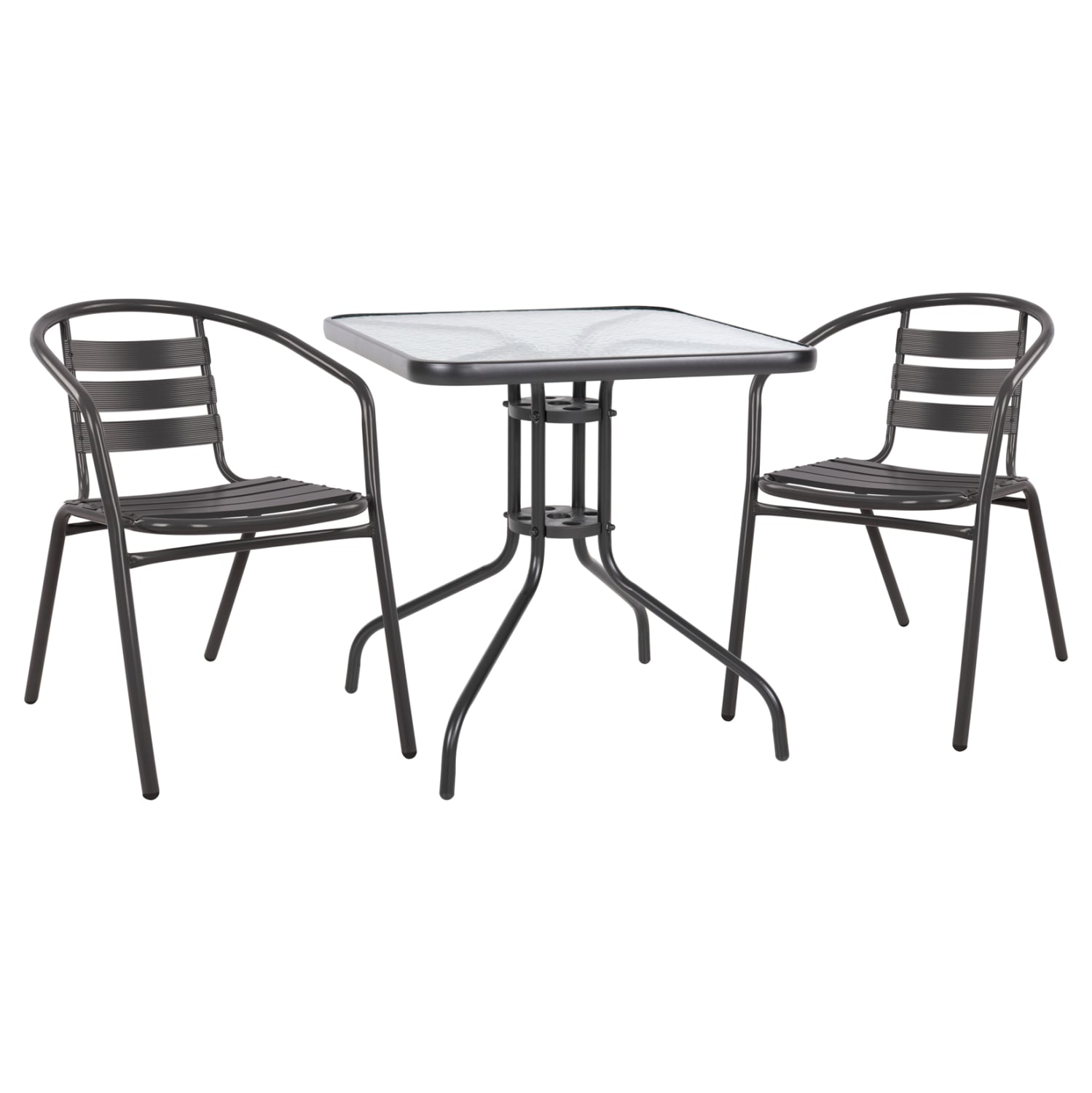 set-3tmch-me-trapezi-70ch70ch72y-polythr ΣΕΤ 3ΤΜΧ ΜΕ ΤΡΑΠΕΖΙ FIGO 70Χ70Χ72Υ & ΠΟΛΥΘΡΟΝΕΣ LAURA ΓΚΡΙ ΧΡΩΜΑ HM10469 - Image 1