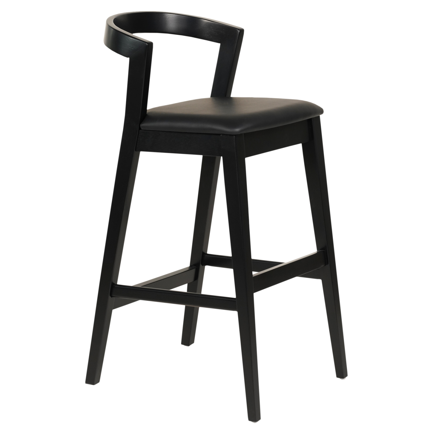 skampo-mpar-fb9995202-rubberwood-pu-mayr ΣΚΑΜΠΟ ΜΠΑΡ NAMI HM9952.02 RUBBERWOOD & PU-ΜΑΥΡΟ 47,5x59x102,5Υεκ. - Image 1
