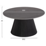 ΤΡΑΠΕΖΙ ΣΑΛΟΝΙΟΥ DUNCAN HM18022.01 ΚΕΡΑΜΙΚΟ TOP-MDF ΒΑΣΗ-ΜΑΥΡΟ Φ80x41Υεκ. - Image 2