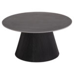 ΤΡΑΠΕΖΙ ΣΑΛΟΝΙΟΥ DUNCAN HM18022.01 ΚΕΡΑΜΙΚΟ TOP-MDF ΒΑΣΗ-ΜΑΥΡΟ Φ80x41Υεκ.