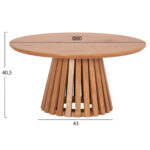 ΤΡΑΠΕΖΙ ΣΑΛΟΝΙΟΥ TALBERT HM18024 MDF ΣΕ ΑΝΟΙΧΤΟ ΦΥΣΙΚΟ ΞΥΛΟΥ Φ80x40,5Υεκ. - Image 2