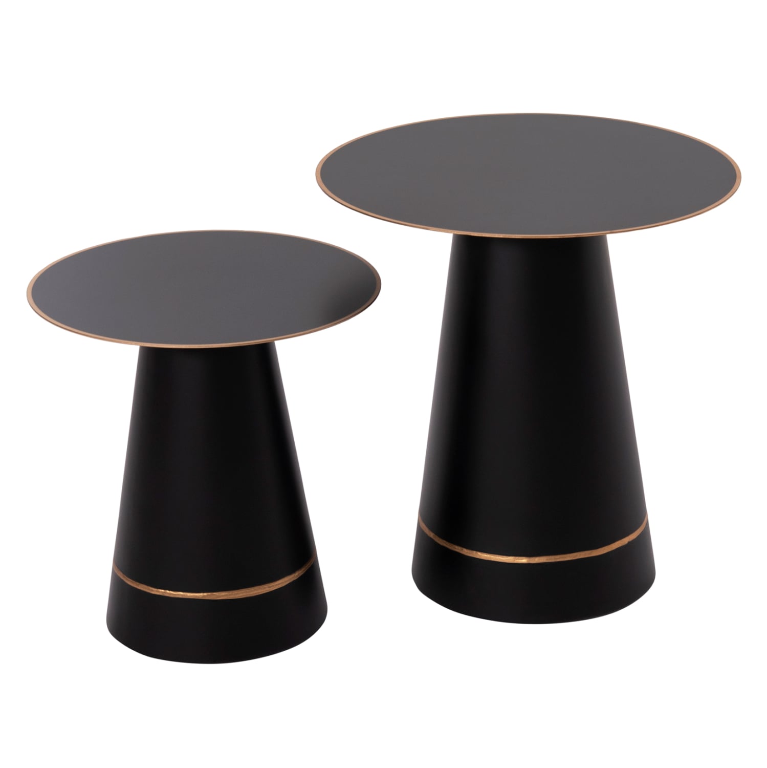 trapezia-salonioy-2tmch-fb99996-stroggyl ΤΡΑΠΕΖΙA ΣΑΛΟΝΙΟΥ 2ΤΜΧ BALLI HM9996 ΣΤΡΟΓΓΥΛΑ ΜΕΤΑΛΛΙΚΑ ΜΑΥΡΑ Φ50 & Φ40 εκ. - Image 1