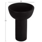 ΕΠΙΤΡΑΠΕΖΙΟ ΚΕΡΑΜΙΚΟ ΔΙΑΚΟΣΜΗΤΙΚΟ ELENDIL HM4602.02 ΜΑΥΡΟ ΜΑΤ Φ23x32Υ εκ - Image 2