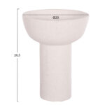 ΕΠΙΤΡΑΠΕΖΙΟ ΚΕΡΑΜΙΚΟ ΔΙΑΚΟΣΜΗΤΙΚΟ ELENDIL HM4603.01 ΥΠΟΛΕΥΚΟ ΚΡΥΣΤΑΛΛΙΚΟ Φ20x26,5Υεκ - Image 2