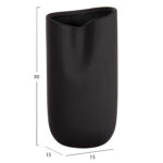 ΕΠΙΤΡΑΠΕΖΙΟ ΚΕΡΑΜΙΚΟ ΔΙΑΚΟΣΜΗΤΙΚΟ GLAZE HM4607.02 ΜΑΥΡΟ ΜΑΤ 15x15x30Υεκ - Image 2