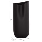 ΕΠΙΤΡΑΠΕΖΙΟ ΚΕΡΑΜΙΚΟ ΔΙΑΚΟΣΜΗΤΙΚΟ GLAZE HM4606.02 ΜΑΥΡΟ ΜΑΤ 17x16,5x37Υεκ - Image 2