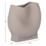 ΕΠΙΤΡΑΠΕΖΙΟ ΚΕΡΑΜΙΚΟ ΔΙΑΚΟΣΜΗΤΙΚΟ GLAZE HM4610.03 ΓΚΡΙ ΜΑΤ 26x14x25Υεκ - Image 2