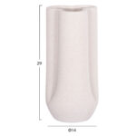 ΕΠΙΤΡΑΠΕΖΙΟ ΚΕΡΑΜΙΚΟ ΔΙΑΚΟΣΜΗΤΙΚΟ GLAZE HM4612.01 ΚΡΥΣΤΑΛΛΙΚΟ ΥΠΟΛΕΥΚΟ Φ14x29Υεκ - Image 2