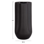 ΕΠΙΤΡΑΠΕΖΙΟ ΚΕΡΑΜΙΚΟ ΔΙΑΚΟΣΜΗΤΙΚΟ GLAZE HM4612.02 ΜΑΥΡΟ ΜΑΤ Φ14x29Υεκ - Image 2