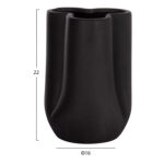 ΕΠΙΤΡΑΠΕΖΙΟ ΚΕΡΑΜΙΚΟ ΔΙΑΚΟΣΜΗΤΙΚΟ GLAZE HM4613.02 ΜΑΥΡΟ ΜΑΤ Φ16x22Υεκ - Image 2