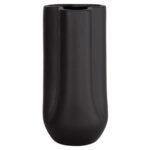 ΕΠΙΤΡΑΠΕΖΙΟ ΚΕΡΑΜΙΚΟ ΔΙΑΚΟΣΜΗΤΙΚΟ GLAZE HM4612.02 ΜΑΥΡΟ ΜΑΤ Φ14x29Υεκ