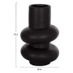 ΕΠΙΤΡΑΠΕΖΙΟ ΚΕΡΑΜΙΚΟ ΔΙΑΚΟΣΜΗΤΙΚΟ ROOK HM4627.02 ΜΑΥΡΟ ΜΑΤ Φ16x25,5Υεκ - Image 2