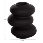 ΕΠΙΤΡΑΠΕΖΙΟ ΚΕΡΑΜΙΚΟ ΔΙΑΚΟΣΜΗΤΙΚΟ ROOK HM4628.02 ΜΑΥΡΟ ΜΑΤ Φ14x19Υεκ - Image 2