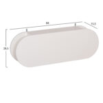 ΚΡΕΜΑΣΤΡΑ ΕΙΣΟΔΟΥ & ΚΛΕΙΣΤΟ ΡΑΦΙ STOR HM18078.01 ΜΕΛΑΜΙΝΗ ΛΕΥΚΗ 84x15.5x28.5Υεκ - Image 2