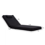 ΜΑΞΙΛΑΡΙ ΞΑΠΛΩΣΤΡΑΣ TEXTILENE 600gr/m2 2X1 SIFNOS ΜΑΥΡΟ HM11237.05T 194x70x11 εκ. - Image 3